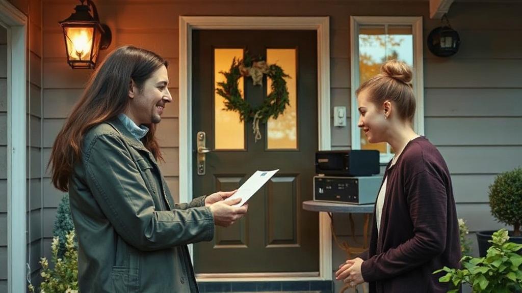 Locataire recevant une lettre recommandée à son domicile