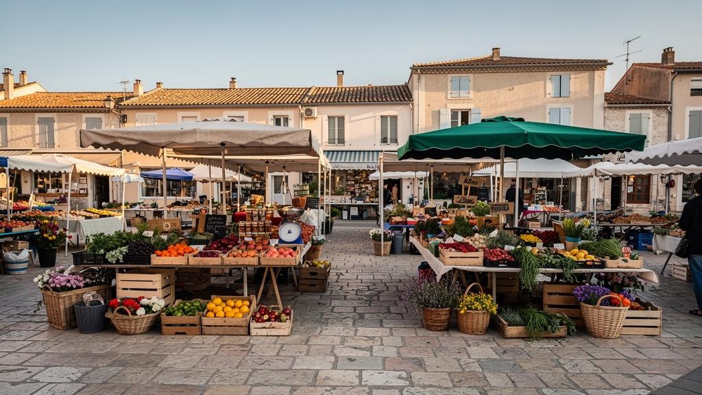 Marché hebdomadaire du village de Mazargues