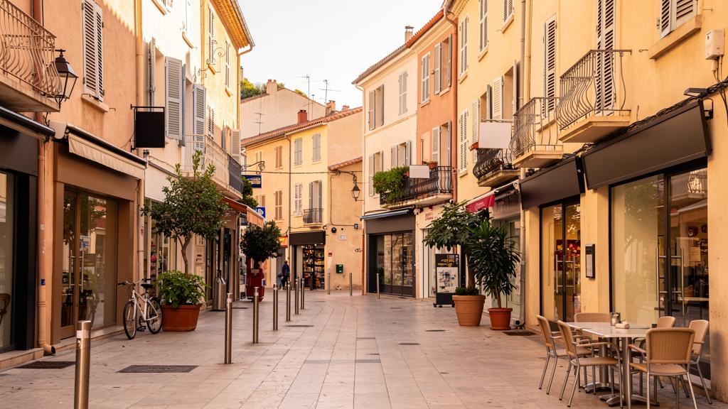 Rue commerçante du centre-ville de Toulon