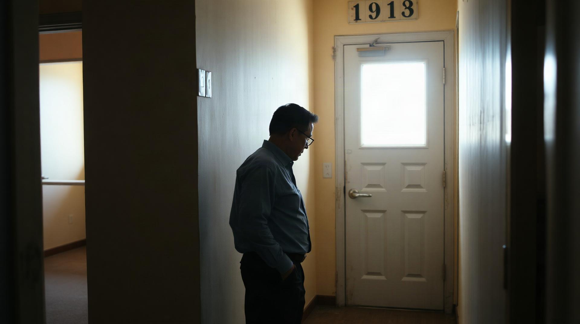 Agent de bailleur social lors d'une visite de logement