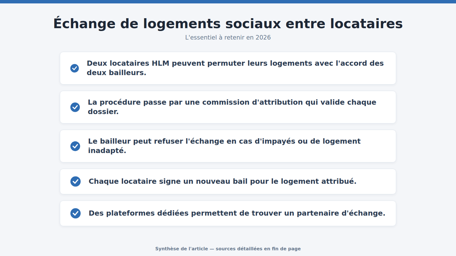 Échange de logements sociaux entre locataires : l'essentiel à retenir (2026)