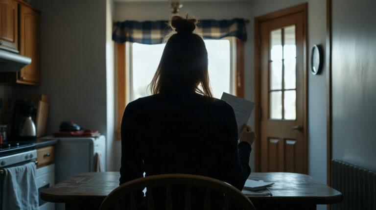 Personne lisant une lettre de préfecture à son domicile