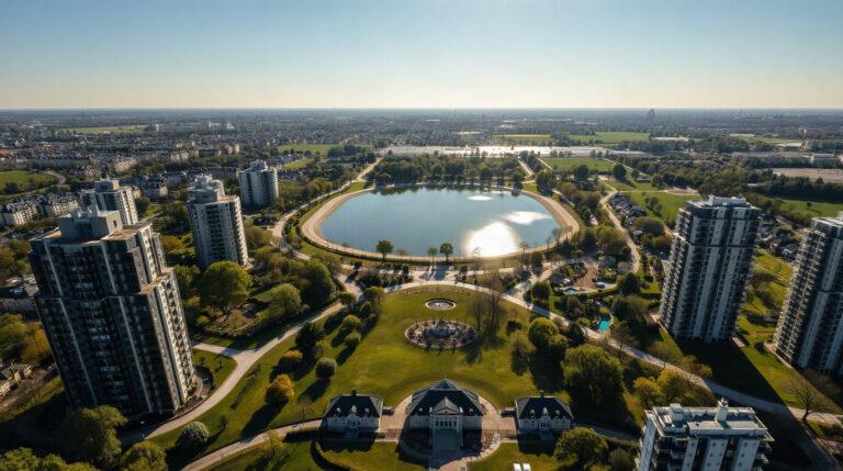 Vue aérienne du quartier Maille Horizon à Noisy-le-Grand