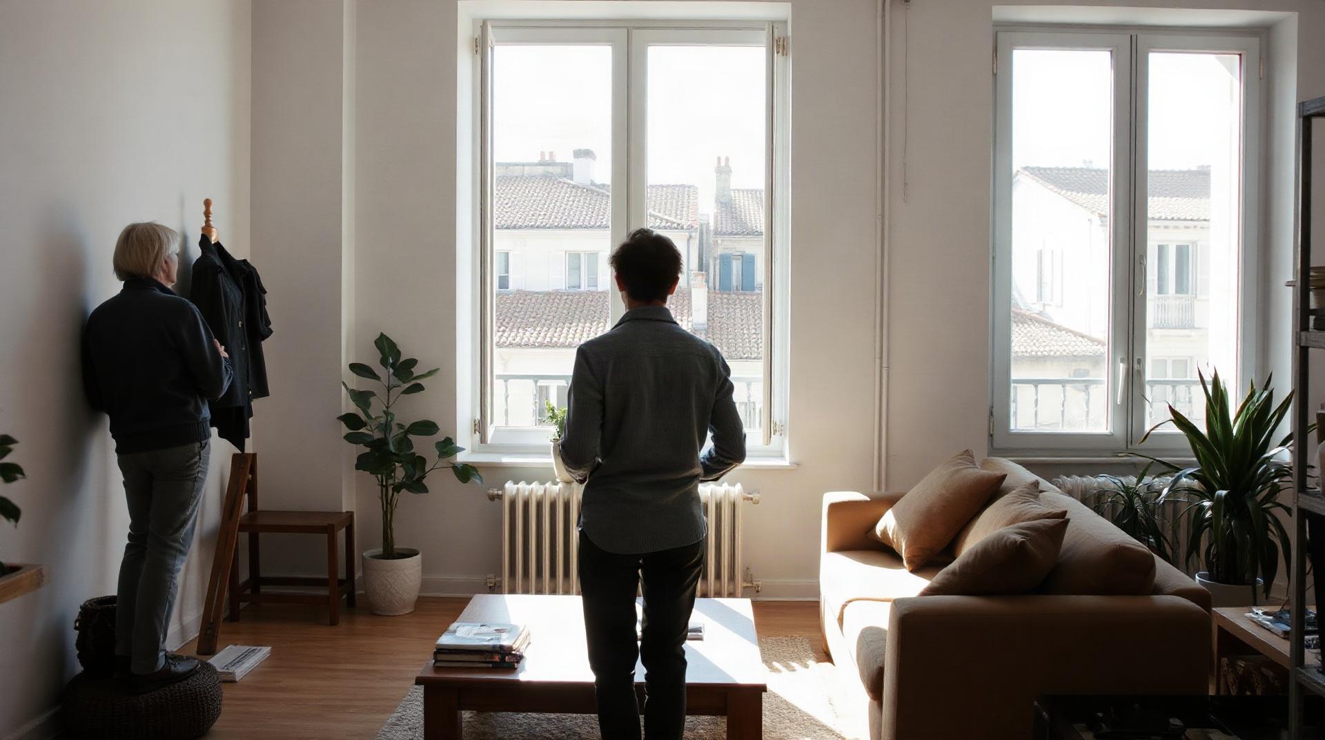 Couple en visite d'appartement dans le quartier des Chartreux à Marseille